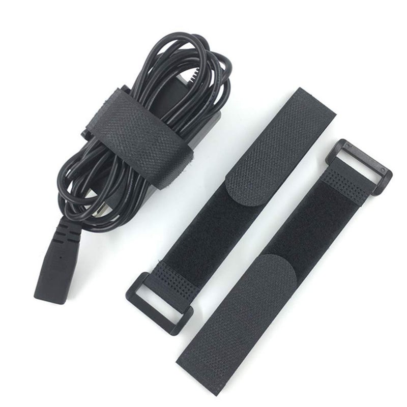 HUAPX Fastening Hook and Loop Cable Straps,10Pack Black Self-Adhesive Cable Ties,Nylon Securing Straps with Buckles,Adjustable and Reusable Cinch Straps for Cords Organized and Tidy(1" x 12") - Image 5